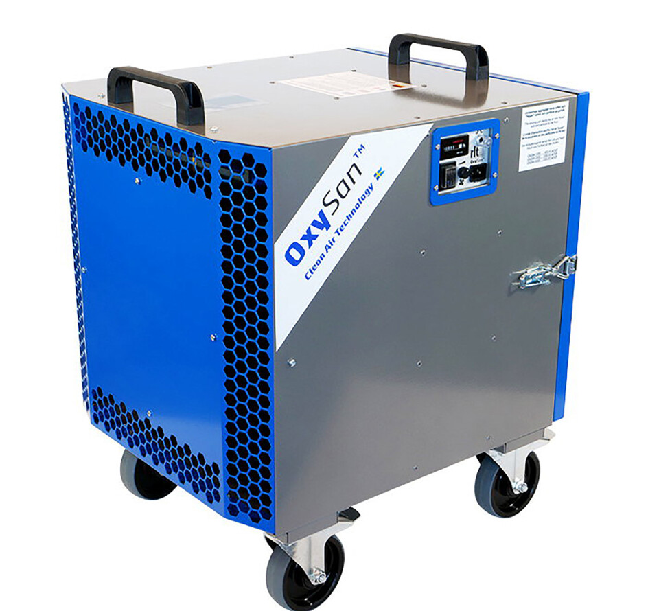 RENSER LUFTEN: OxySan er utviklet av det svenske firmaet Renluftsteknik med erfaringer innen feltet siden 1982.