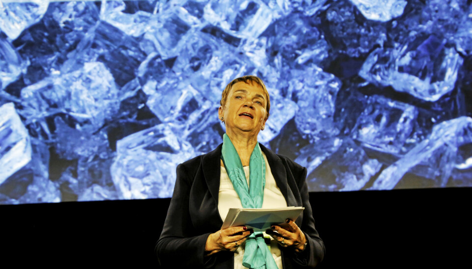 Avfallskonferansen i 2019 på The Qube, Gardermoen. Her er Nancy Strand, adm. direktør i Avfall Norge Foto: Klaus Eriksen