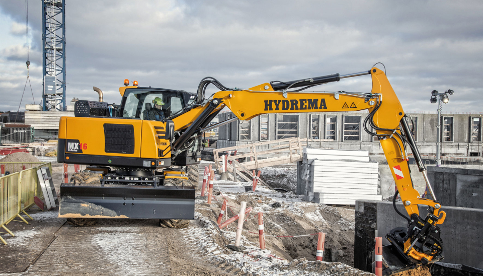 Hydrema MX16G på jobb.