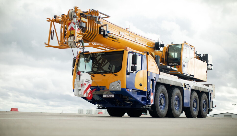 NY KRAN: En ny 80-tonns Demag med betegnelsen AC 80-4 er snart klar for markedet. Denne skal være meget aktuell for det nordiske markedet.
