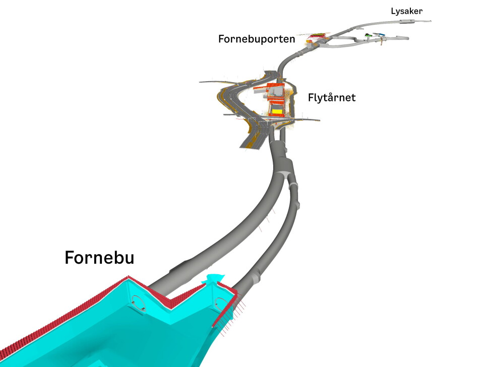 FORNEBUBANEN: Visualisering av Fornebubanen.