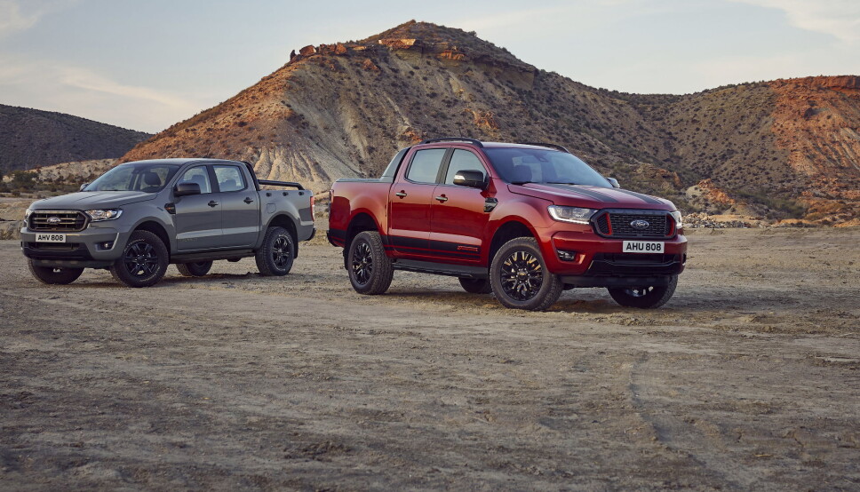 Kommer: Ford Ranger Wolftrak t.v. og Ford Ranger Stormtrak lanseres begge høsten 2021.