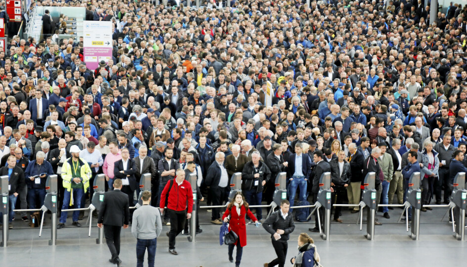 Bilde fra åpningen av Bauma i 2019.