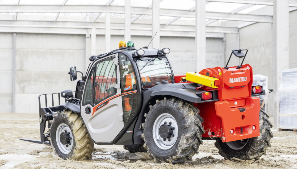 FAST BOM: Manitou lanserer også to kompakte teleskoplastere med fast bom, MT 730 og MT 930 som begge er under to meter brede og to meter høye. Foto: Manitou