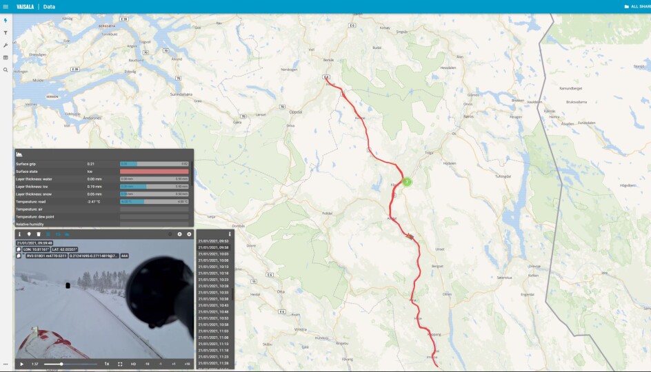 Statens vegvesen testet i vinter nytt videoanalyseverktøy for dokumentasjon av føreforhold.