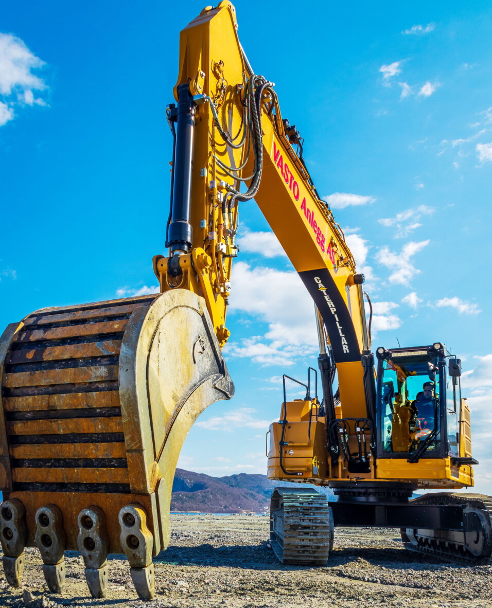 IKKE STANDARD: Vasto Anlegg AS har nesten bare kjøpt Cat-maskiner siden oppstarten i 2004, og det syntes på sett og vis.