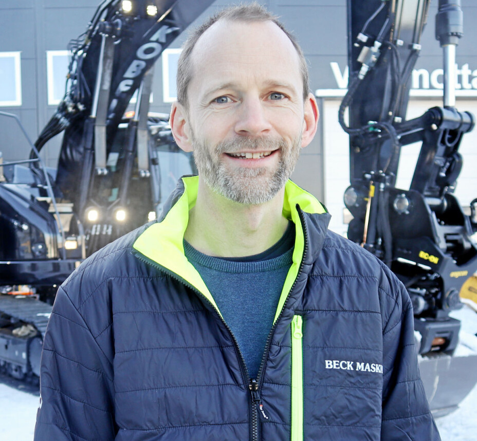 INTERESSANT: - En maskin som er interessant for norske brukere og som vi vurderer å ta inn, sier Christian Beck i Beck Maskin AS. Foto: Klaus Eriksen
