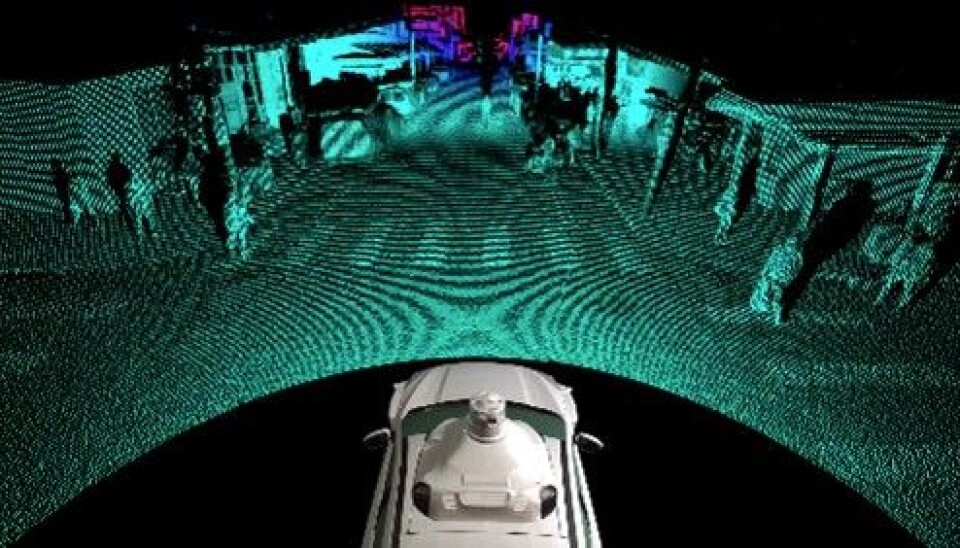 Med Lidar-teknologi kan bilen «se» objekter helt opp til 400 meter unna.