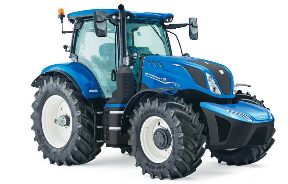 METAN: Produksjonen av metan-traktoren T6.160 starter på tampen av året. Foto: New Holland