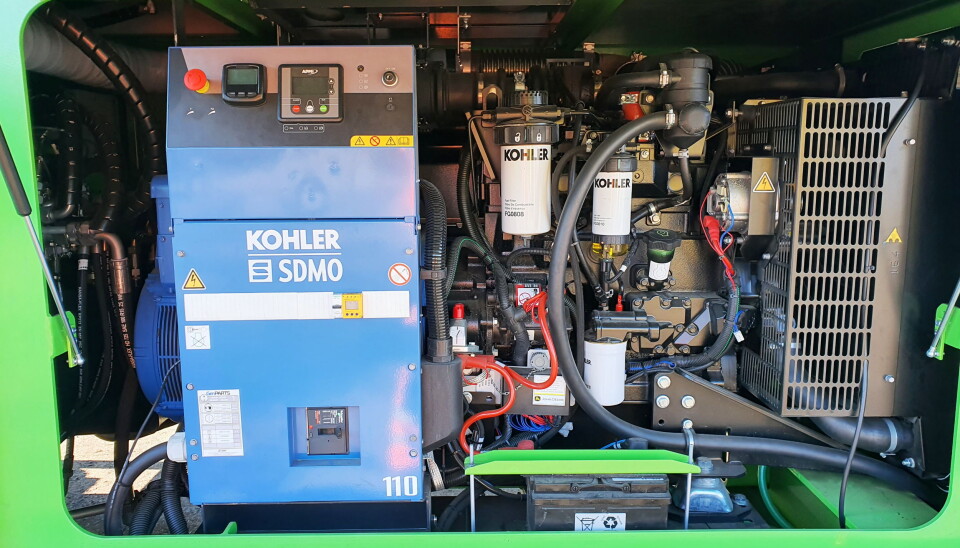 PÅ INNSIDEN: Strømgenerator i Neuenhauser NH6020 elektriske trommelsikt. PÅ INNSIDEN: Strømgenerator i Neuenhauser NH6020 elektriske trommelsikt.