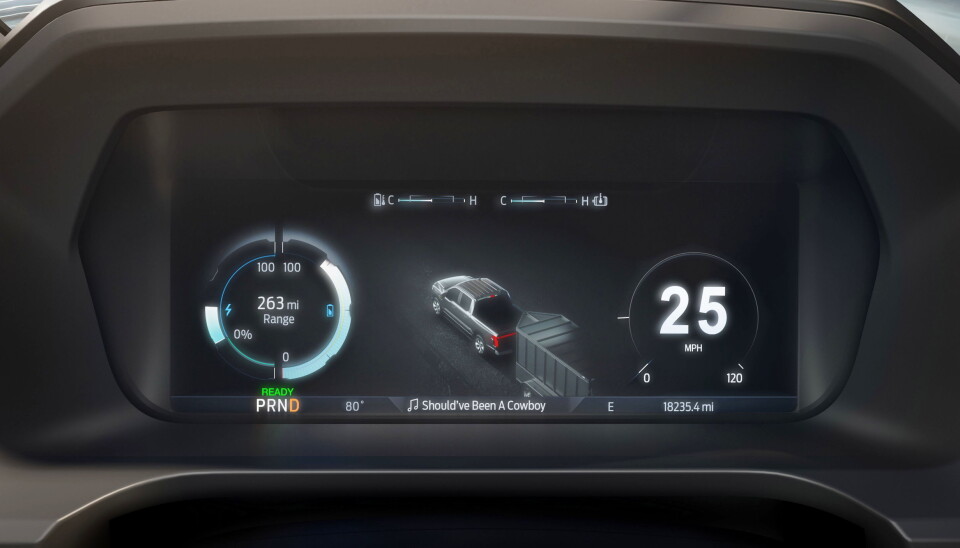 Det digitale dashbordet er på hele 12-tommer og skal gi føreren en helt ny kjøreopplevelse opplyser Ford.