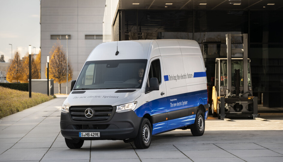 Mercedez-Benz eSprinter varebil.