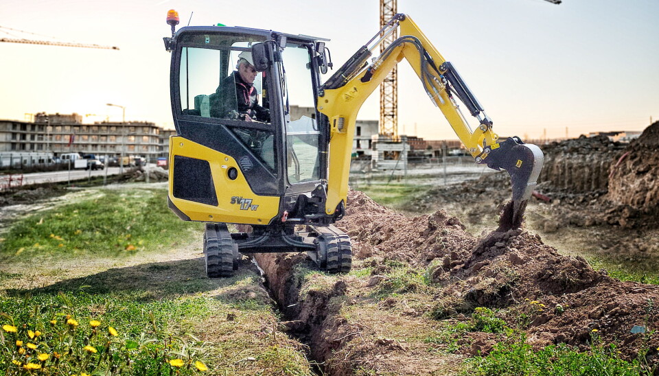 TAR SHEG FREM: Den mellomste av de tre nye i grøftegraving. Foto: Yanmar