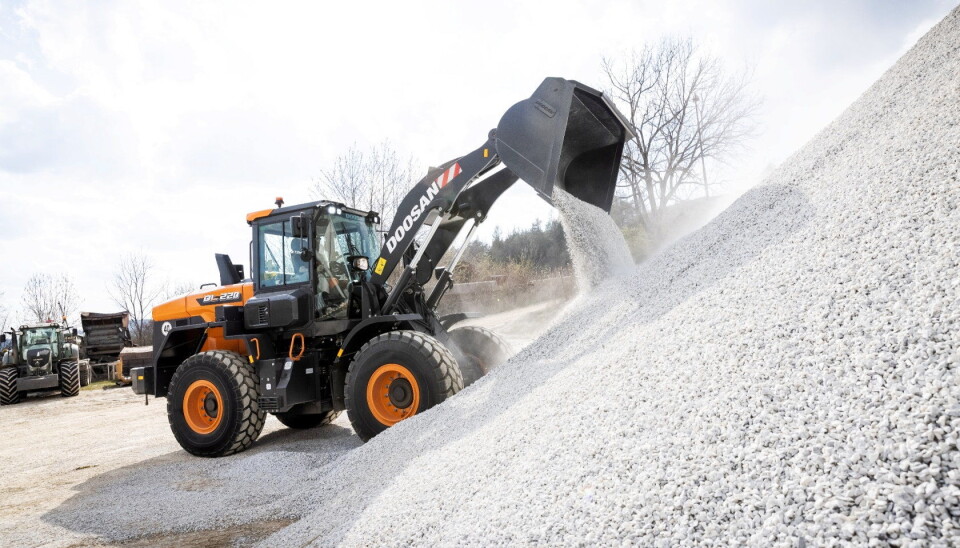 KLAR: Doosan DL220-7 på 12 tonn er ny i den nye serie 7 fra produsenten. Foto: Doosan