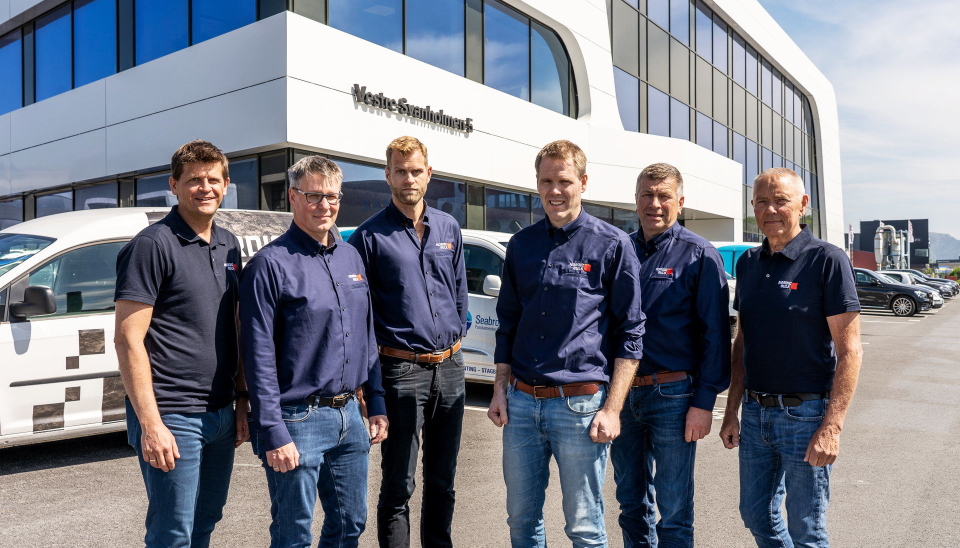 TEAMET: Her er ledergruppen i Nordic Bulk. Fra venstre: Atle Maudal, Sjur Bjerke, Anders Ask (prosjektleder for Engebø-prosjektet), Peder Egeland, Jone Mæland og Karstein Øvstebø.