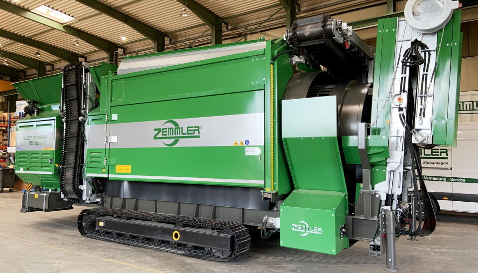 BELTER: Modellen MS 5200 leveres både på belter og hjul og er den nest største trommelsikten i serien. Foto: Zemmler