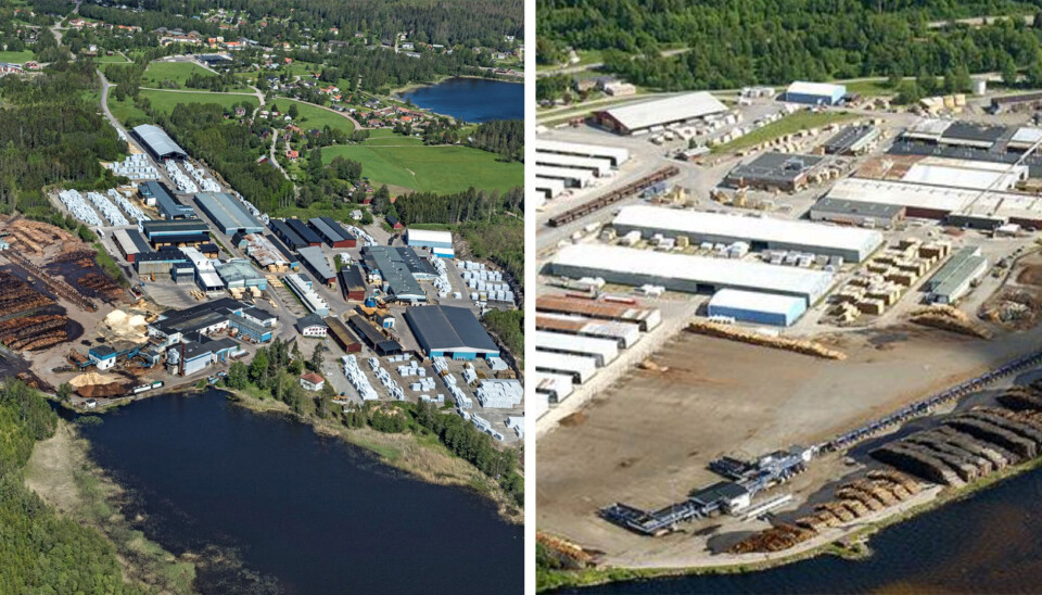 Moelven Edanesågen (t.v) och Moelven Valåsen.