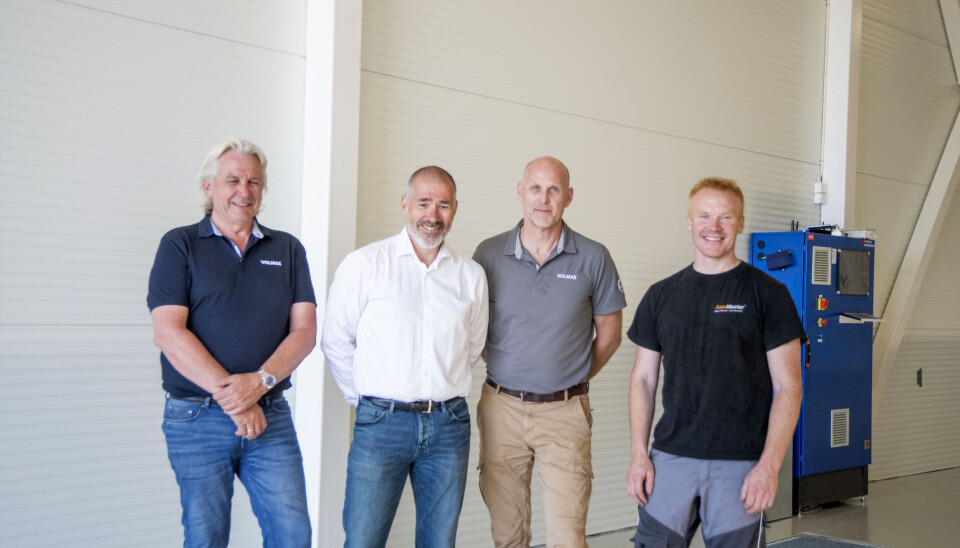 Fra venstre: Jan Kvernbekk (salgskonsulent i Volmax), Tore Løveid (driftsdirektør i Volmax AS), Cato Strand (servicemarkedssjef, Volmax Kongsvinger) og Vegard Asheim (daglig leder i Nye Bilco Kongsvinger AS).