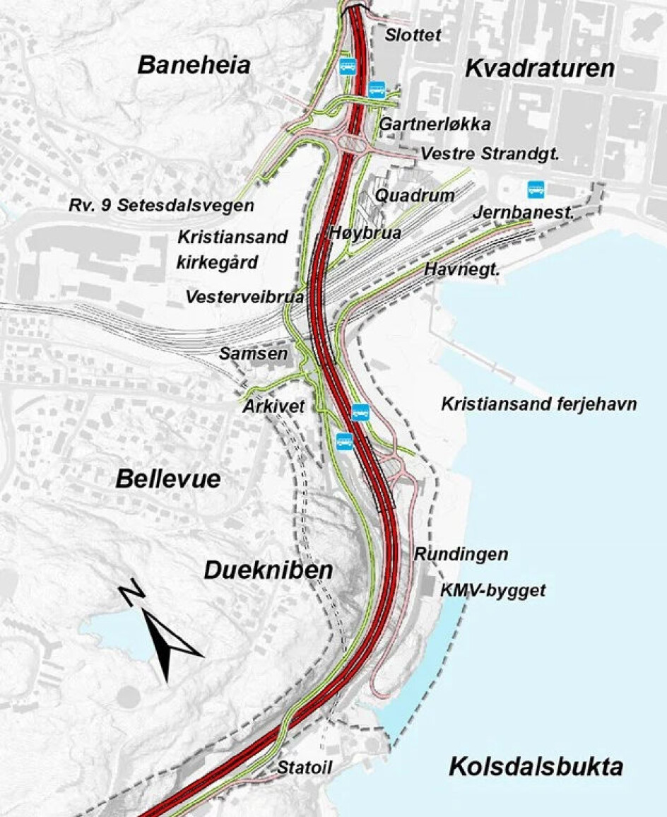 E18/E39 Gartnerløkka–Kolsdalen.