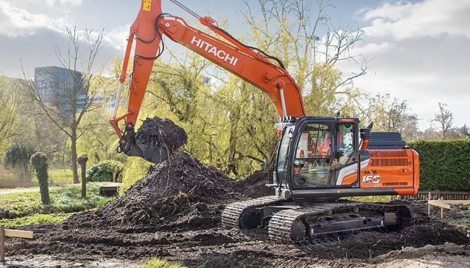 Hitachi ZX160LC-7 beltegraver. Hitachi ZX160LC-7 beltegraver.