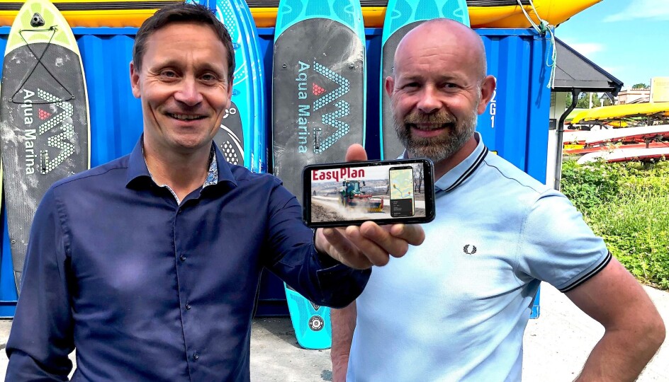 Torgeir Algerøy (t.v.) og Finn Kristian Tokvam er henholdsvis daglig leder og styreleder i det nye selskapet, Easyplan AS.