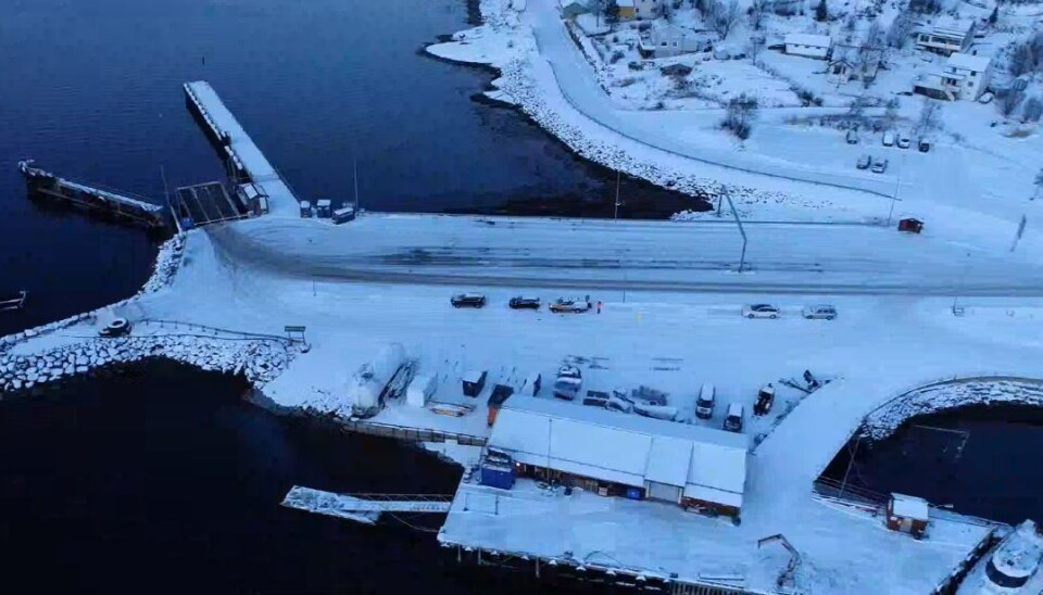 Slik ser fergeleiet ved Kjøpsvik ut før bygging av nytt kaianlegg starter.