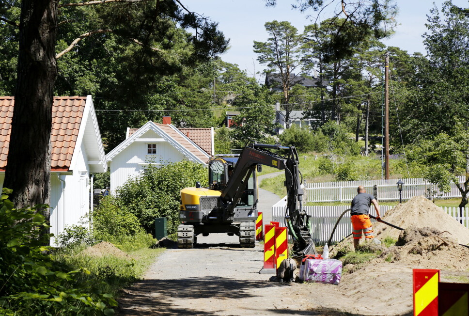 ØY OG SOMMERIDYLL: Dette er et typisk anlegg for Østfold-entreprenøren Antonsen Entreprenør, i et hyttefelt ute på en øy i skjærgården. Foto: Klaus Eriksen