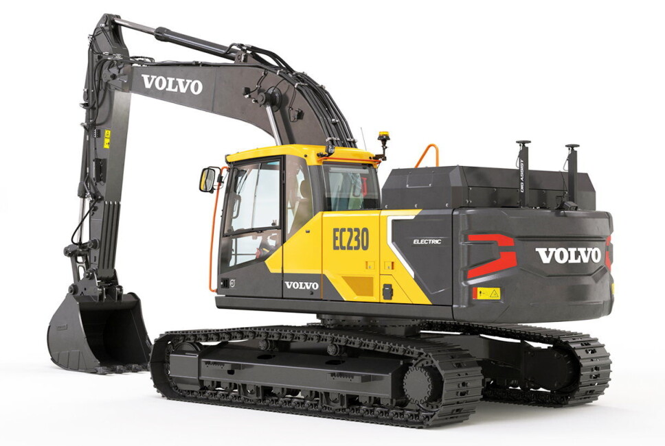 STOR MASKIN PÅ BATTERI: Volvo EC230 Electric er klar for norske kunder, som de første i Europa, rundt nyttår. Foto: Volvo