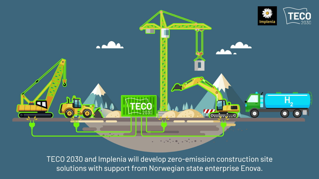 GRØNNE LØSNINGER: Implenia og TECO 2030 skal sammen utvikle grønne løsninger for blant annet anleggsbransjen. Foto: Teco
