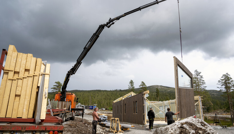 REKKEFØLGE: Stablingen av lasset blir viktig når å jobbe effektivt når elementene skal heises på plass.