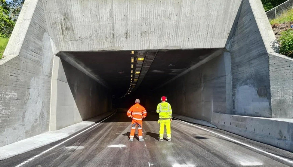 Hamangtunnelen i Sandvika åpnes for trafikk onsdag 18. august klokken 18.