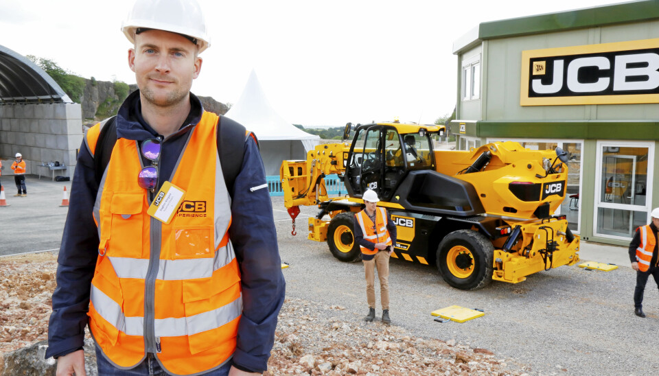 TROR PÅ HYDROGEN: Dagfinn Søgård i Rosendal Maskin følger tett med på hydrogen-utviklingen til JCB. Foto: Klaus Eriksen