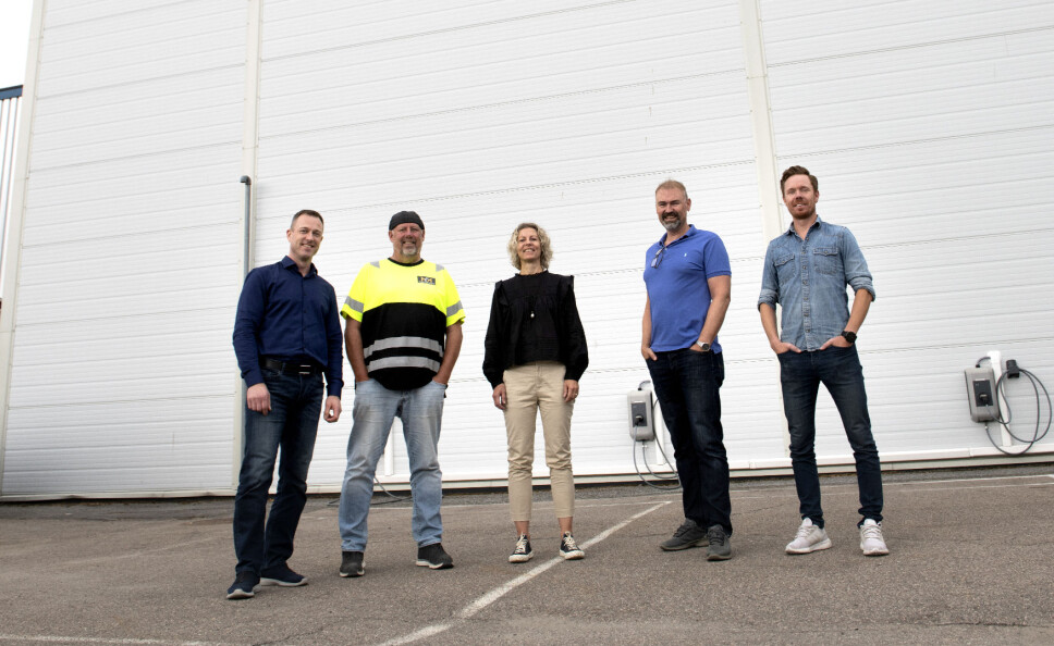 HALLGRUPPEN STYRKER LAGET: Endre Søholt Aas (f.v.), Anders Jakobsson, Ann-Christin Kulsrud, Bjørn Arild Lorvik og Trond Lundby er de første fem ansatte i Hallgruppens rekrutteringsoffensiv.