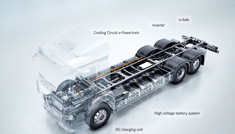 KOMPONENTER: Her ser vi hvordan de ulike komponentene er plassert i chassiset. Det blir absolutt ikke et tomrom under hytta.