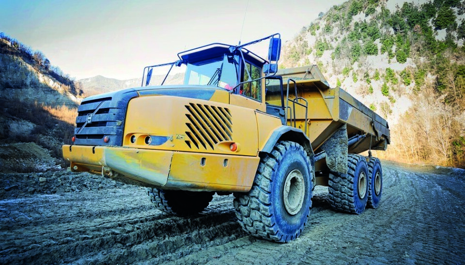 EMR 1042: På rammestyrt dumper. Foto: Trelleborg Wheel Systems