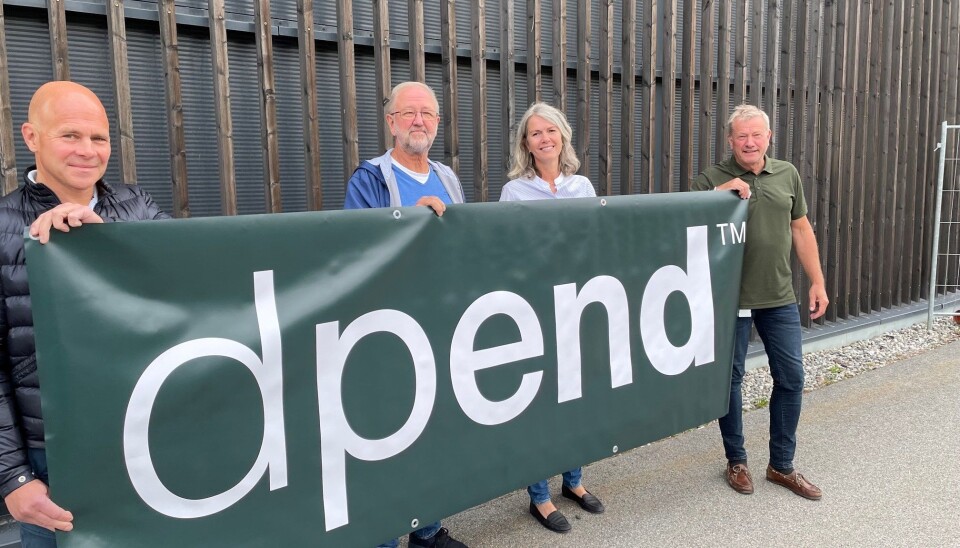 Fra venstre: Ola Semb daglig leder Dpend Eiendom AS, Stein Larsen daglig leder Dpend VVS AS, Inger Marie Berg daglig leder Dpend Management AS og Anders O. Wang daglig leder Dpend Entreprenør AS.