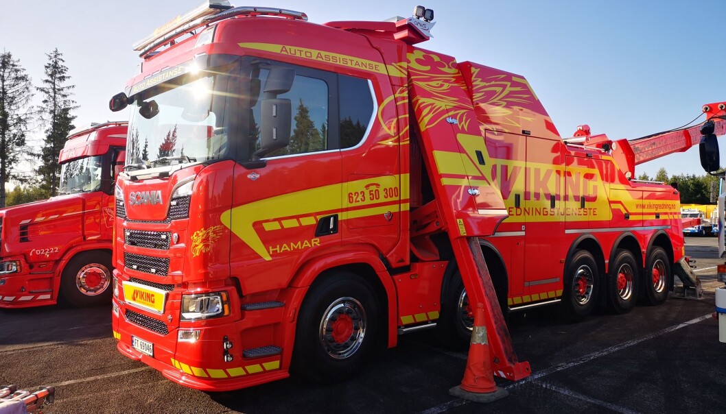 Selv om Norsk Scania ikke deltar på messen i år, er det mange Scania-er på plass. Selv om Norsk Scania ikke deltar på messen i år, er det mange Scania-er på plass.