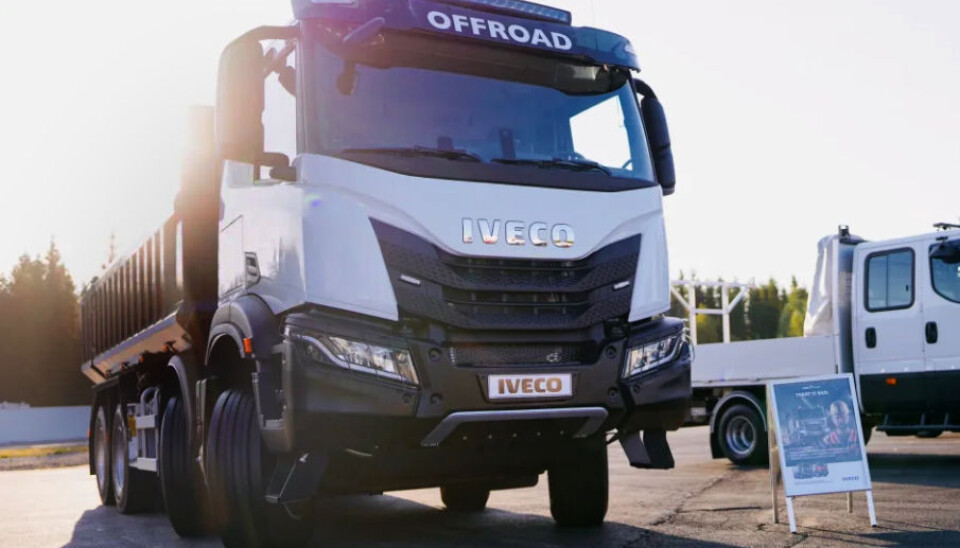 Iveco T-Way på plass på Ivecos stand innerst på messeområdet.