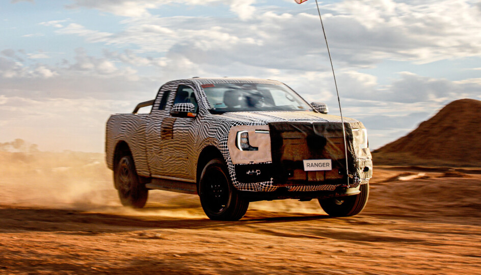 Ford har offentliggjort dette bildet av en maskert neste generasjons Ranger.