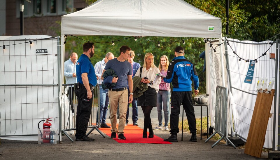 Registrering ved ankomst festivalen.