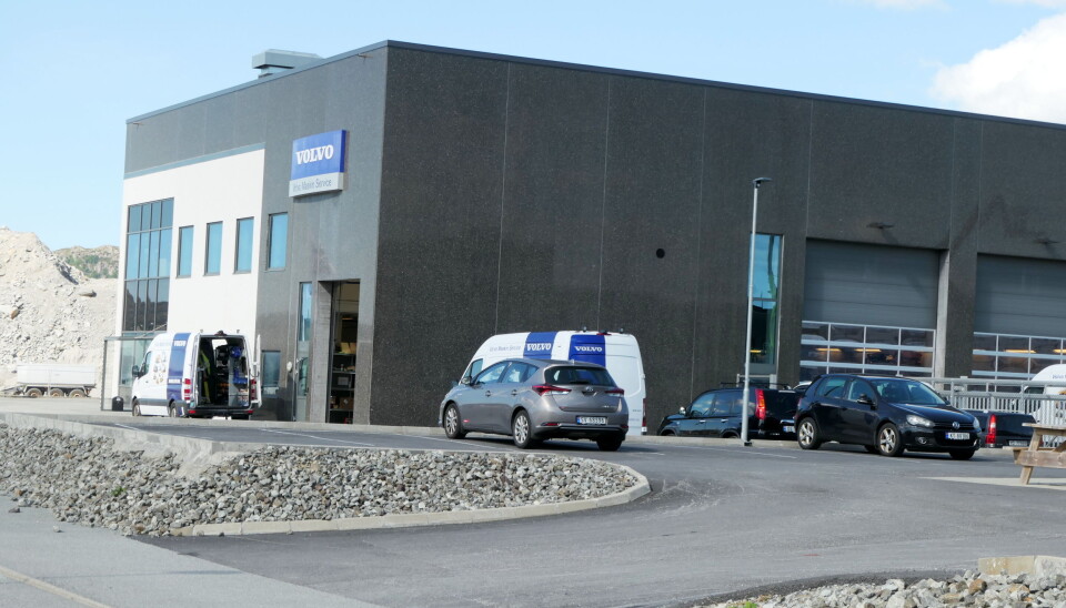 VOLVO: Volvo har etablert eget servicebygg på området, men hadde også stands på messeområdet.