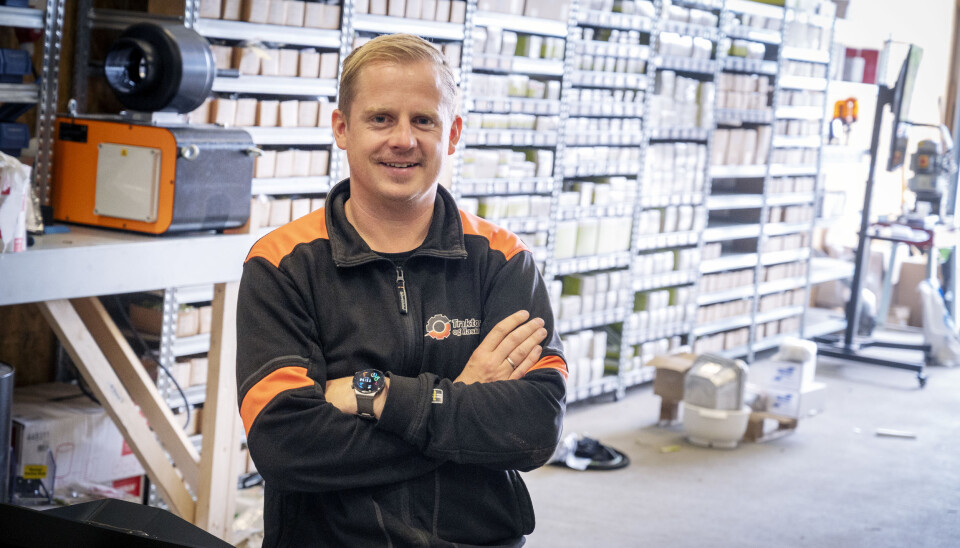 DELELAGER: Et omfattende delelager er viktig for at kundene til Trond Widar Løyning er raskt tilbake i jobb hvis noe skjer.