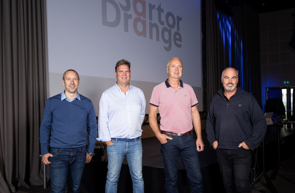 Sartor & Drange. Fra venstre: Arild Bøthun, Rune Grimstad, Jan Drange og Kåre Bjorøy.