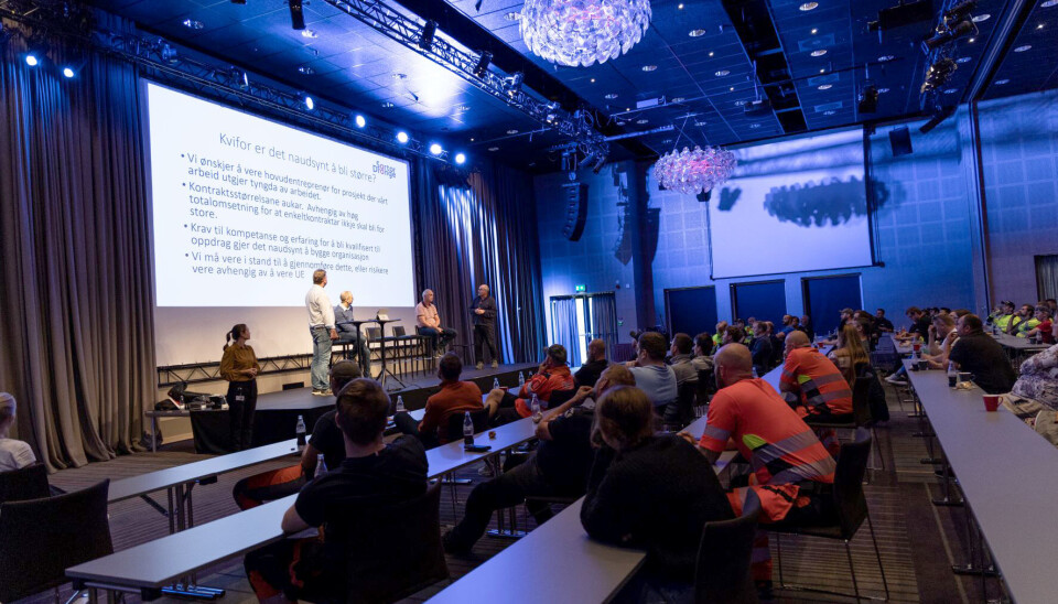 Bilde fra informasjonsmøte for de ansatte.