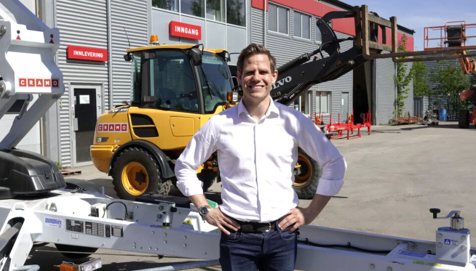 Thomas Astrup, administrerende direktør i Cramo, er selvfølgelig godt fornøyd med å bli valgt av Peab, i konkurranse med andre tilbydere av leiemaskiner.