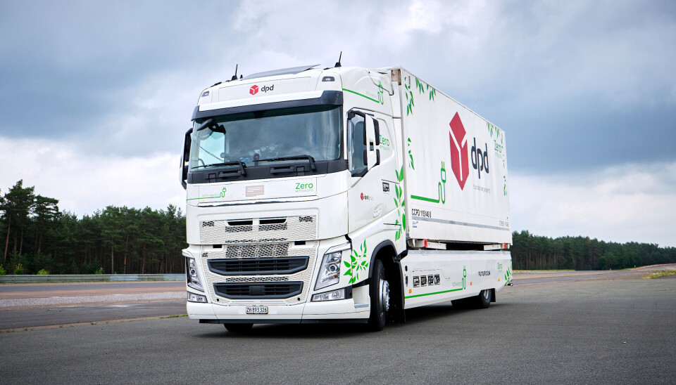 Denne lastebilen, en Futuricum, bygget med utgangspunkt i en Volvo, kjørte 392 runder på en testbane. Det endte med rekkevidde-verdensrekord for elektrisk lastebil.