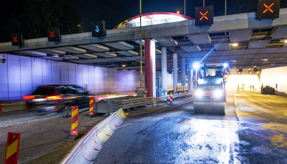 LANDEMERKE: Tingstadstunneln er som et landemerke på vei inn i eller ut fra Göteborg på E6. Illustrasjon: KGZ Fougstedt
