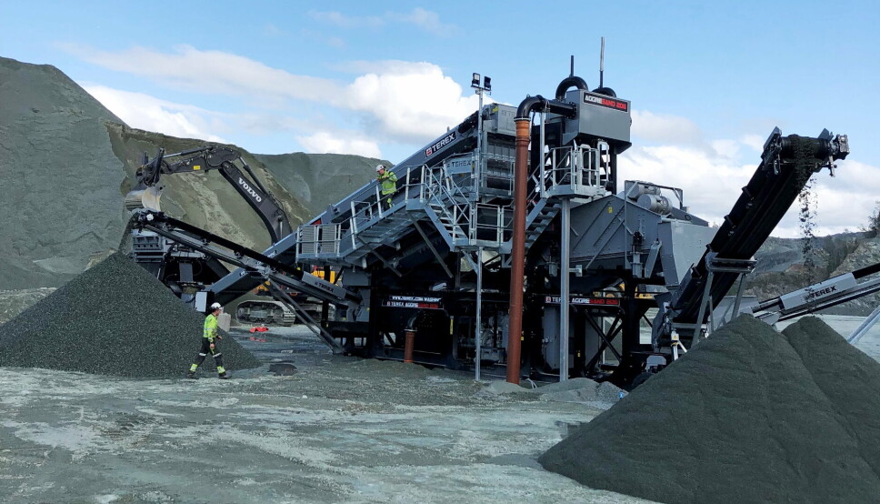 INVITERER: Mineralteknikk arrangerer seminar om vasking og gjenbruk av masser, på Gardermoen 16. november. Selskapet har agenturet på Terex Washing Systems (bildet) Foto: Terex Washing Systems