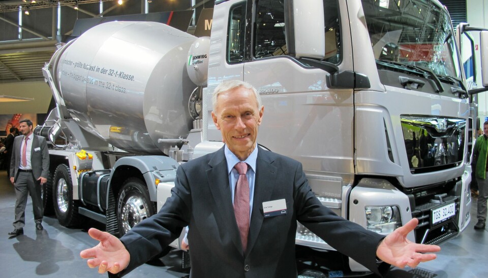 LANSERING: Arne Tvenge har mange turer på messer og utstillinger bak seg. Her på Bauma i 2016.