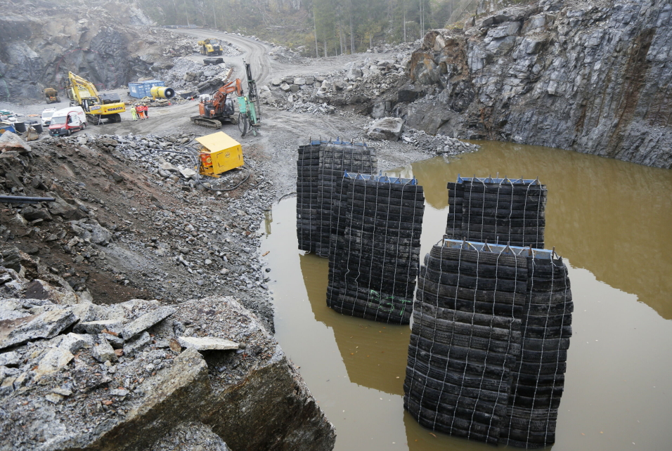 NY E18: Bertelsen & Garpestad har jobb med sprengning til bygging av ny E18 i Langangen-området.